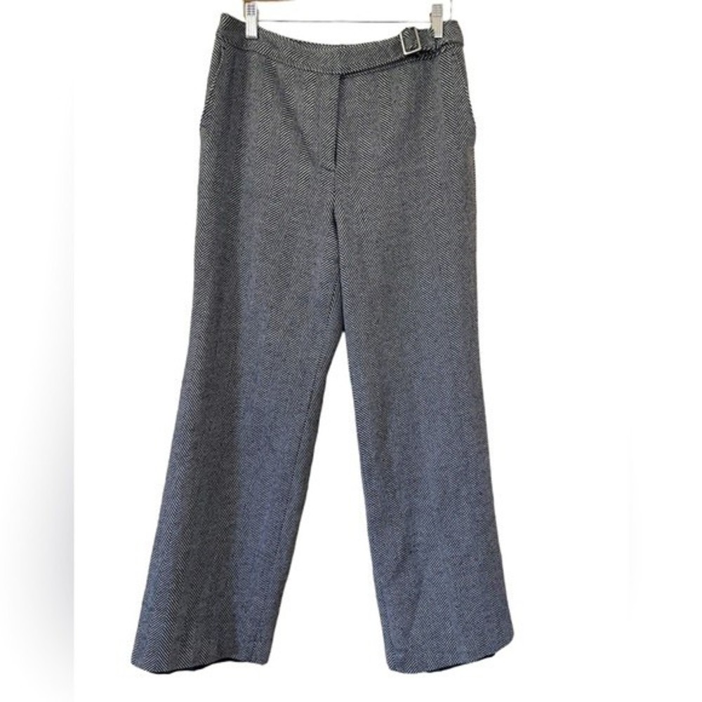 Talbots Womens Dress Pants sz 10 Herringbone Italian Wool Trousers